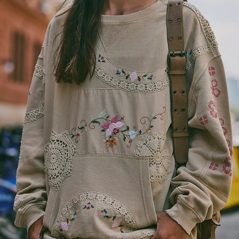 Free People Grams Attic Sweatshirt size S NWT - Picture 6 of 11